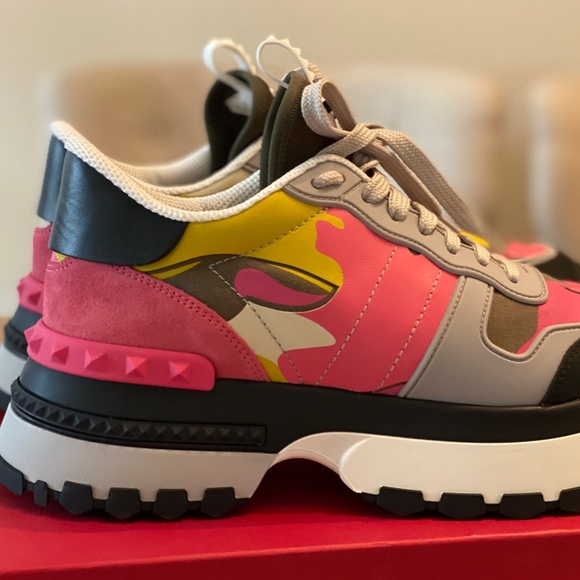 VALENTINO GARAVANI Rockrunner Up leather sneakers - Picture 3 of 15